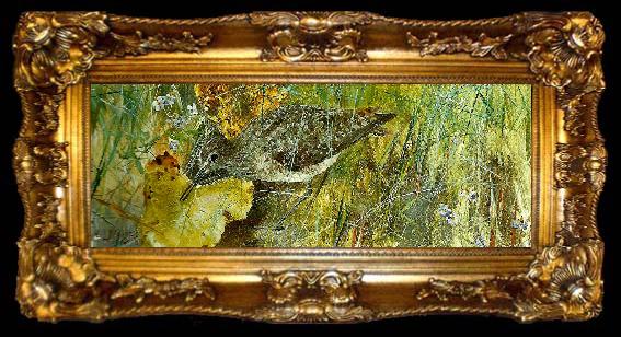 framed  bruno liljefors gronbena, ta009-2